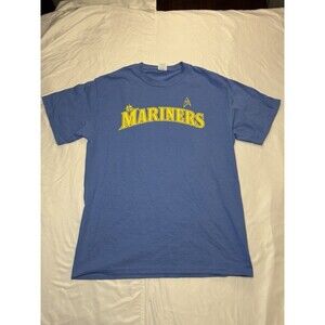 MLB SEATTLE MARINERS Star Trek Spock #18 Blue T-SHIRT Sci-Fi Fan Adult M SGA